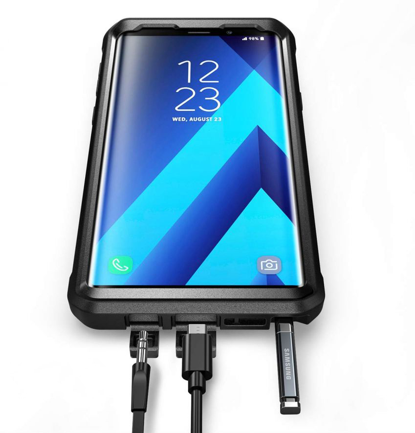 Etui pancerne z kaburą z klipsem obrotowym i osłoną na ekran Supcase Unicorn Beetle Pro do Galaxy Note 9